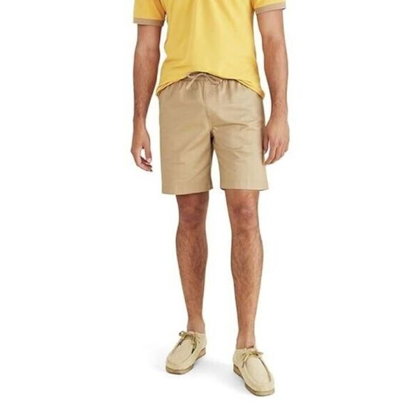 Dockers Mens Straight-Fit Ultimate Pull-On Shorts Harvest Gold Size Large - Picture 1 of 3
